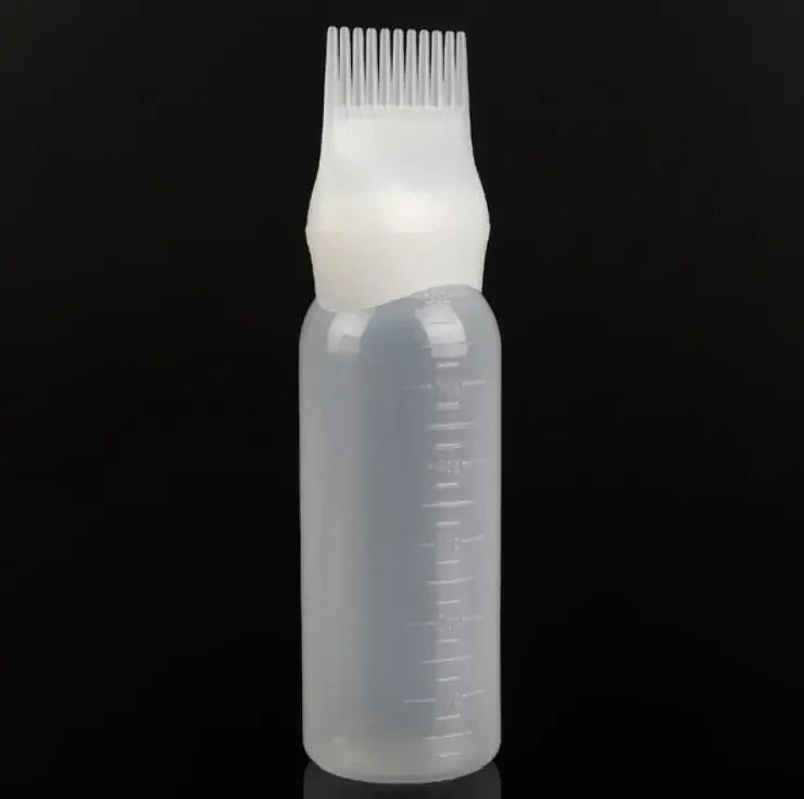 Haarfärbe-Applikatorflasche mit Kamm